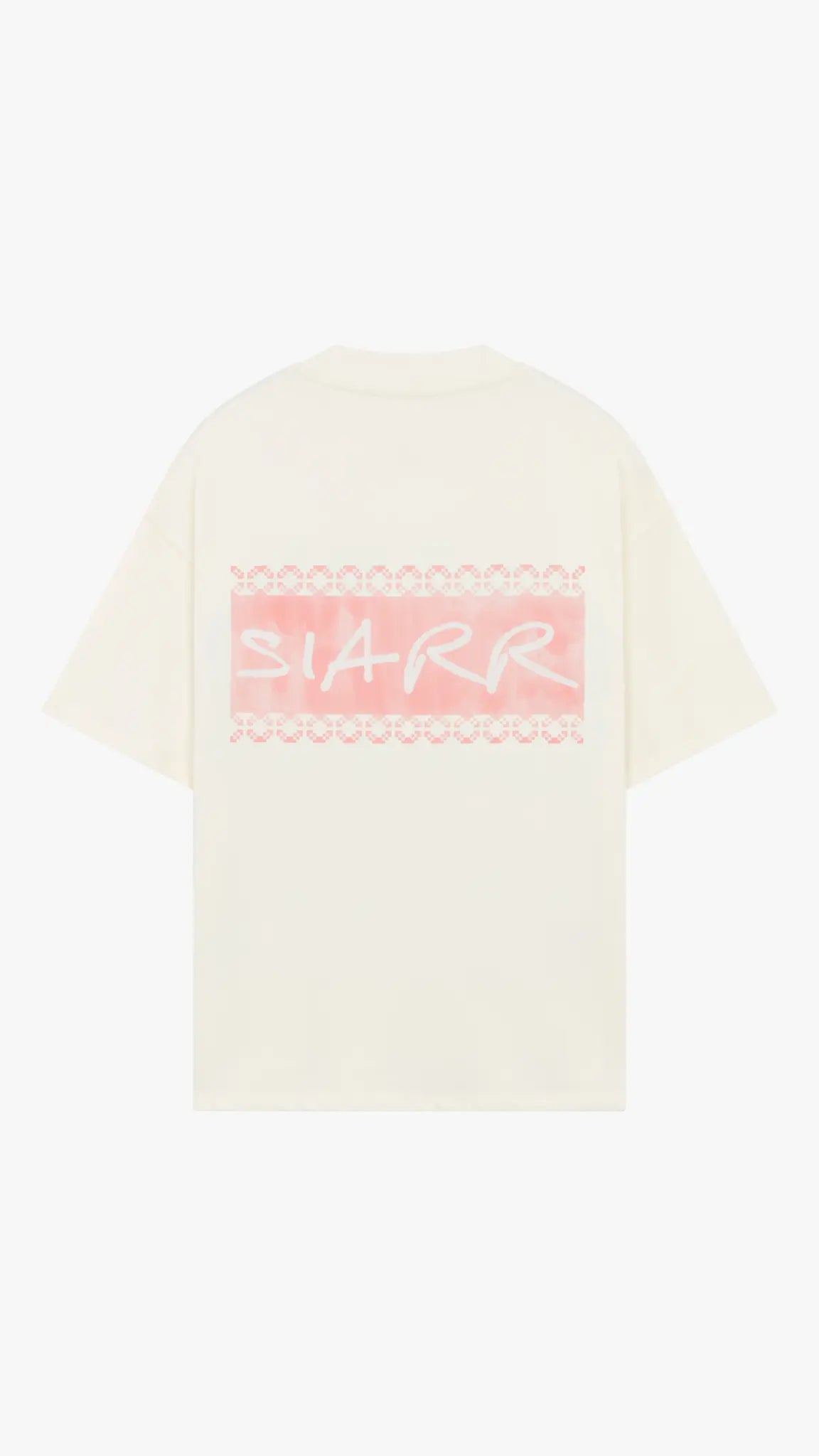 Siarr Pattern T-Shirt - White/Pink