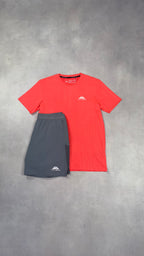 Trailberg Vertex Jacquard T-Shirt - Fiery Coral/Diva Red