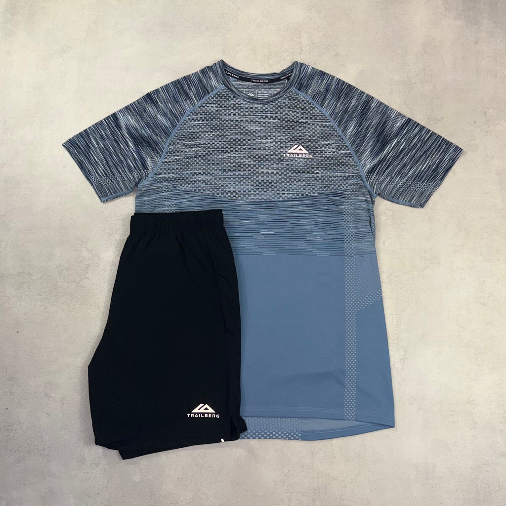 Trailberg Striped Apex T-Shirt & Essential Shorts Set