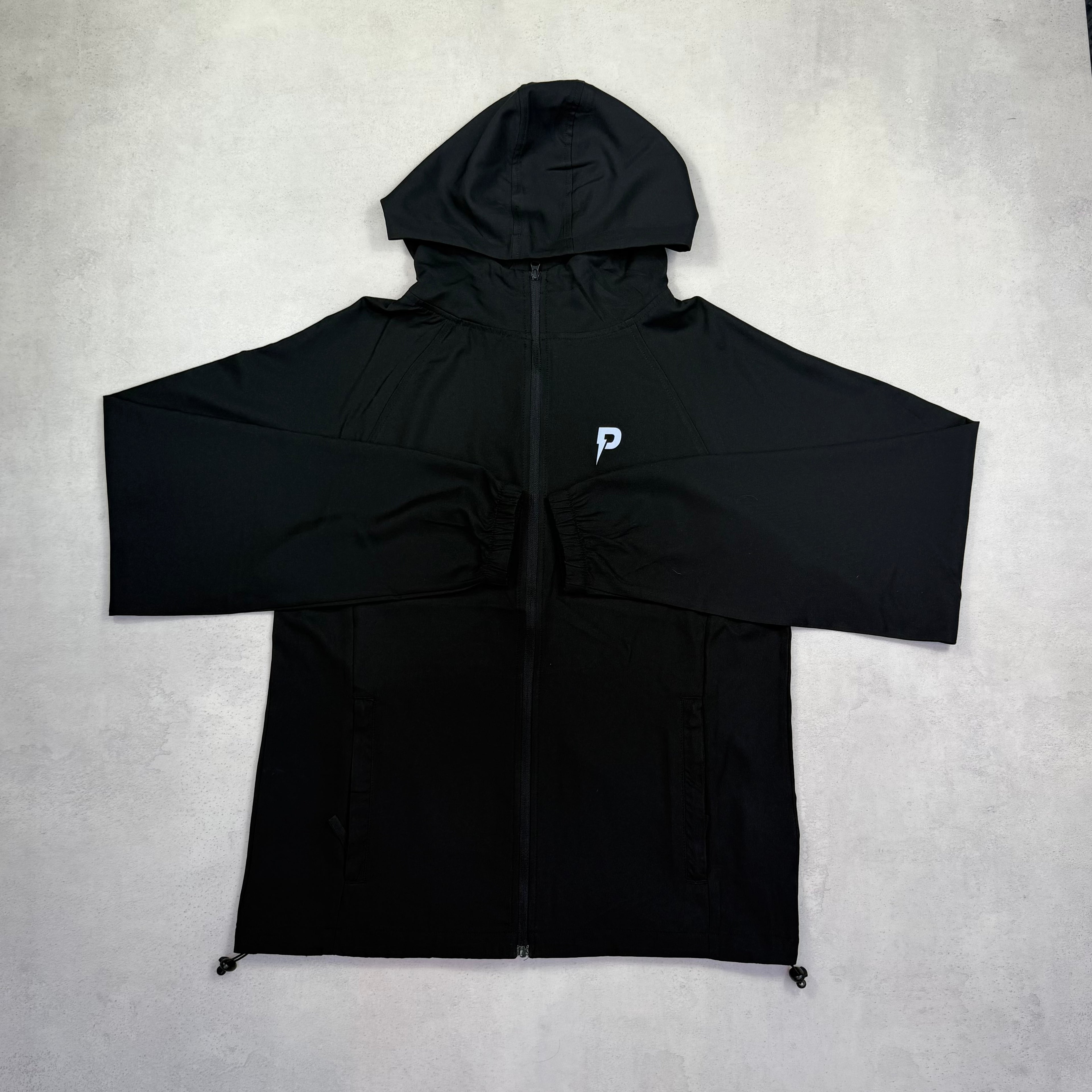 Patterned P Logo Windrunner - Black