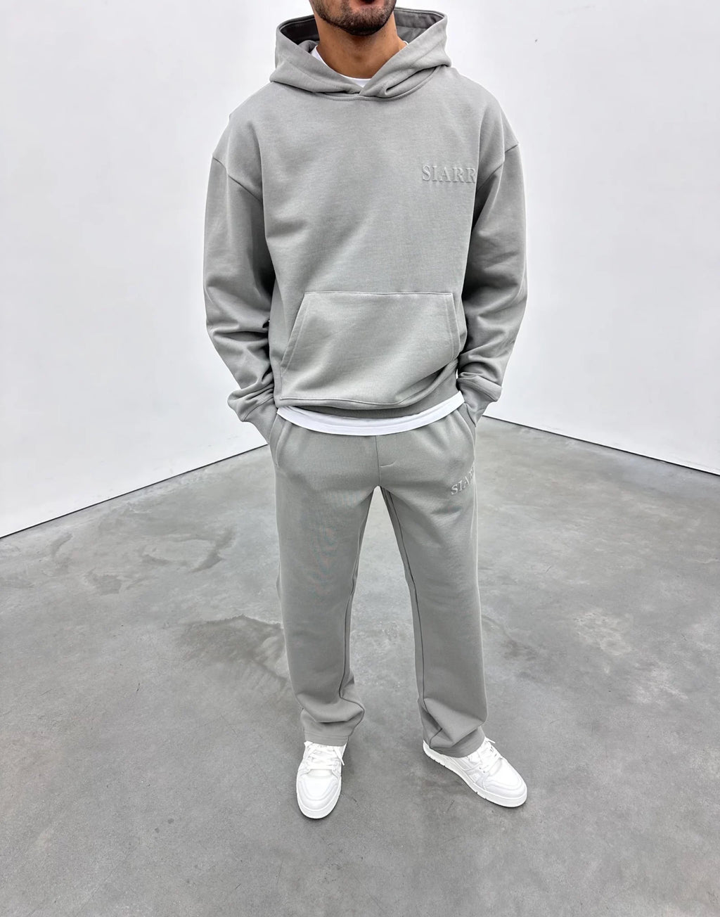 Siarr Puff Joggers - Dove Grey