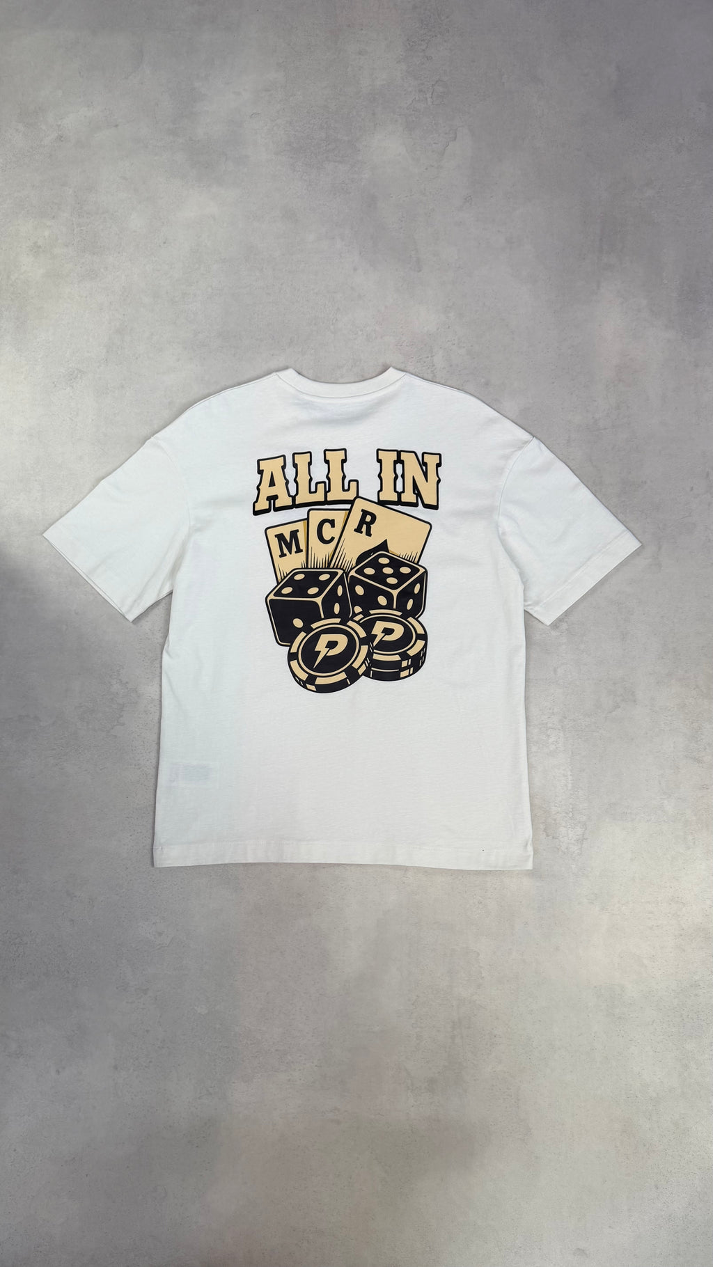 Patterned 'All In' T-Shirt - Beige