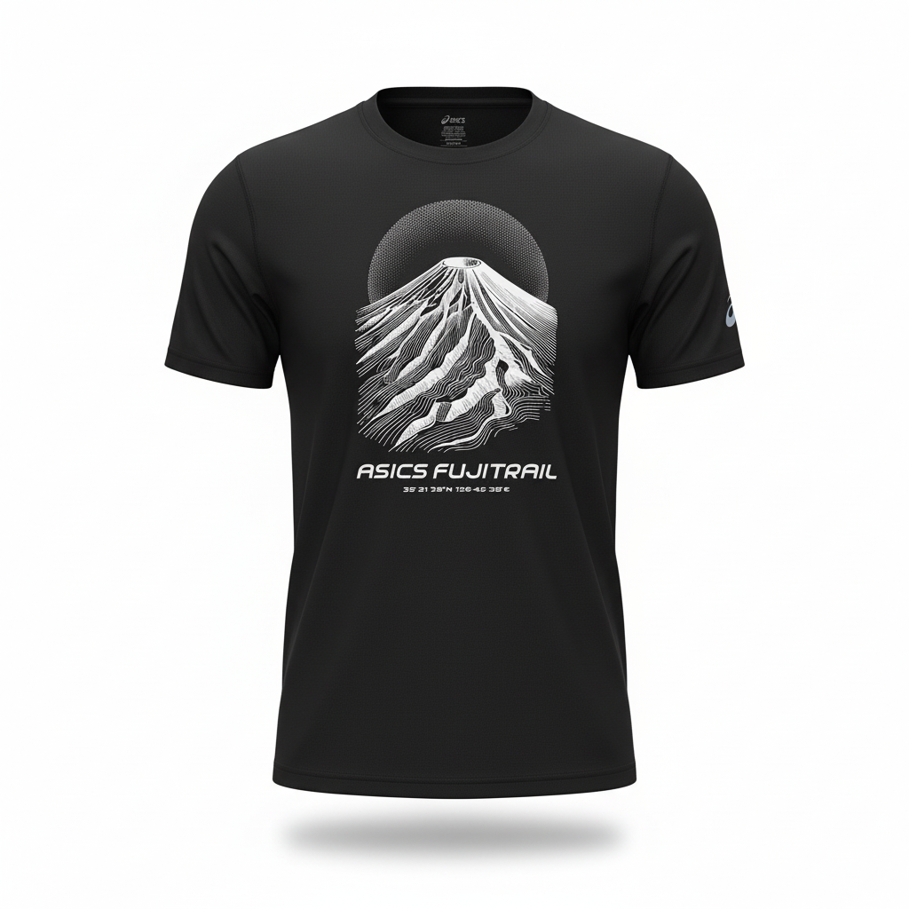 Asics Fujitrail Logo T-shirt - Black/Carbon/Cream