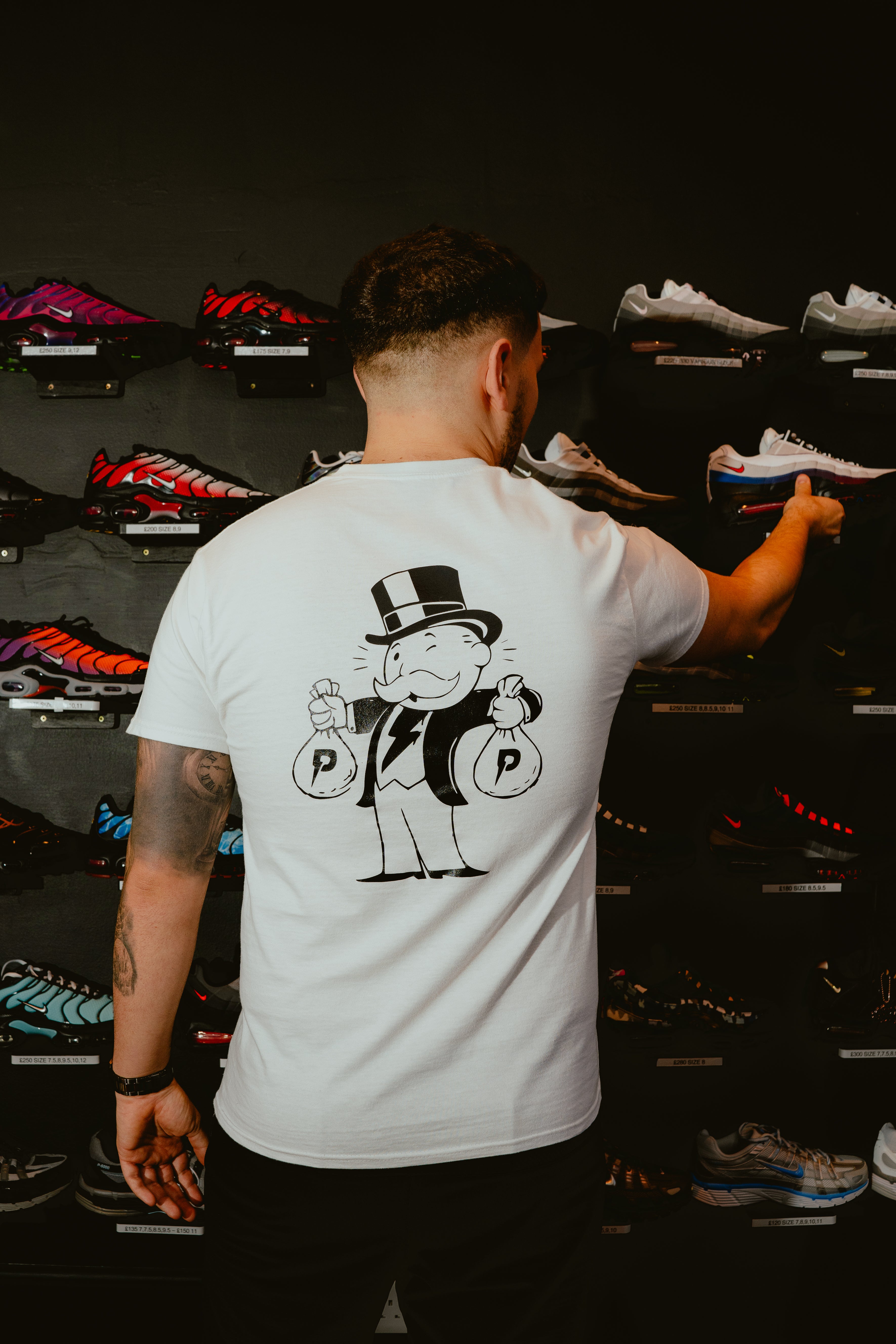 Patterned 'Monopoly' T-Shirt - White