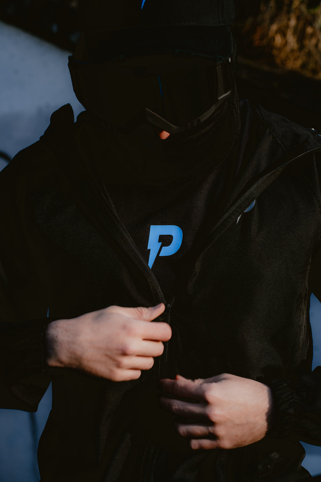 Patterned P Logo T-Shirt Blue