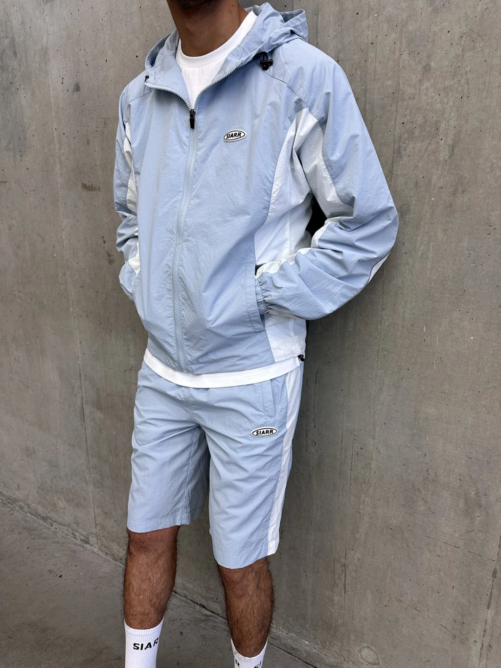 Siarr Orbit Light Blue Windbreaker