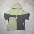 Nike Light Olive Windrunner & Challenger Shorts Duo Set