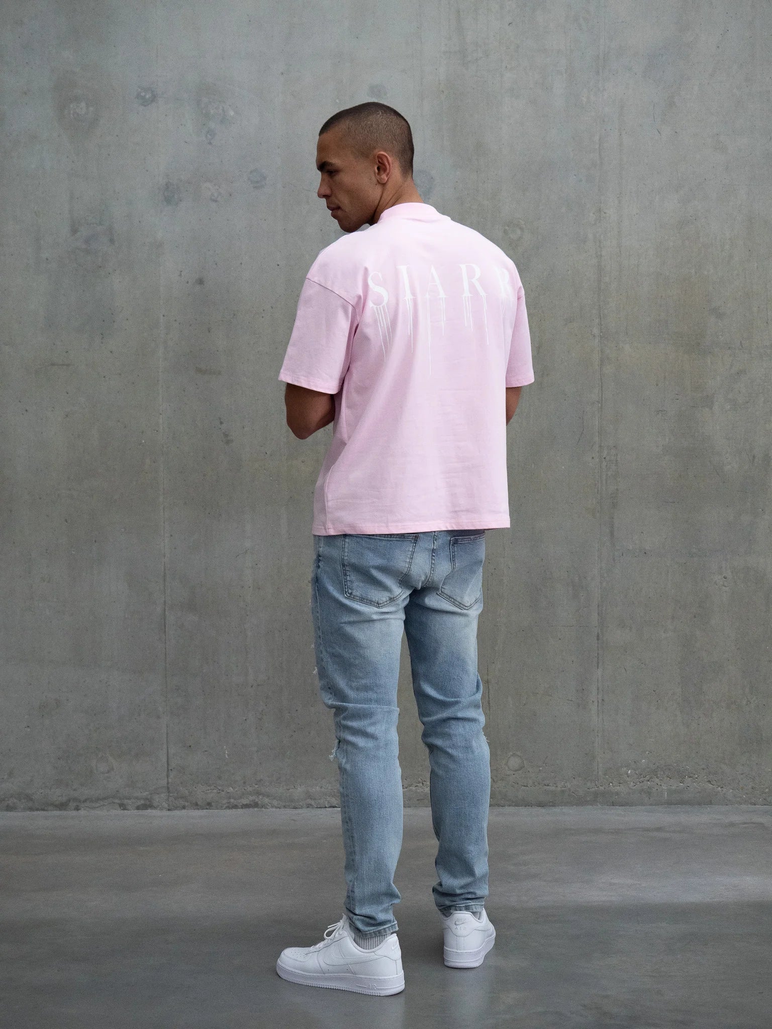 Siarr Relaxed Drip T-Shirt - Pink