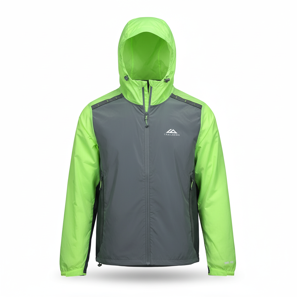Trailberg SS25 Triathlon Windrunner - Monument/Neon Lime
