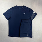 Asics Navy Icon T-Shirt & Shorts Duo Set