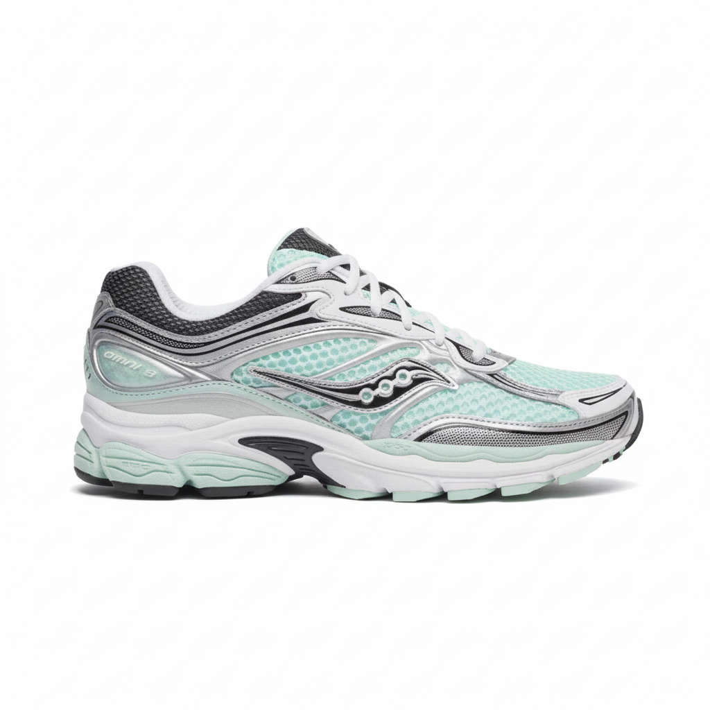 Saucony Pro Grid Omni 9 - Teal / Metalic Silver