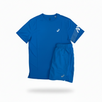 Asics Aegean Blue Icon T-Shirt & Shorts Duo Set