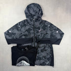Asics Black Fujitrial Windrunner, T-Shirt & Shorts Trio Set