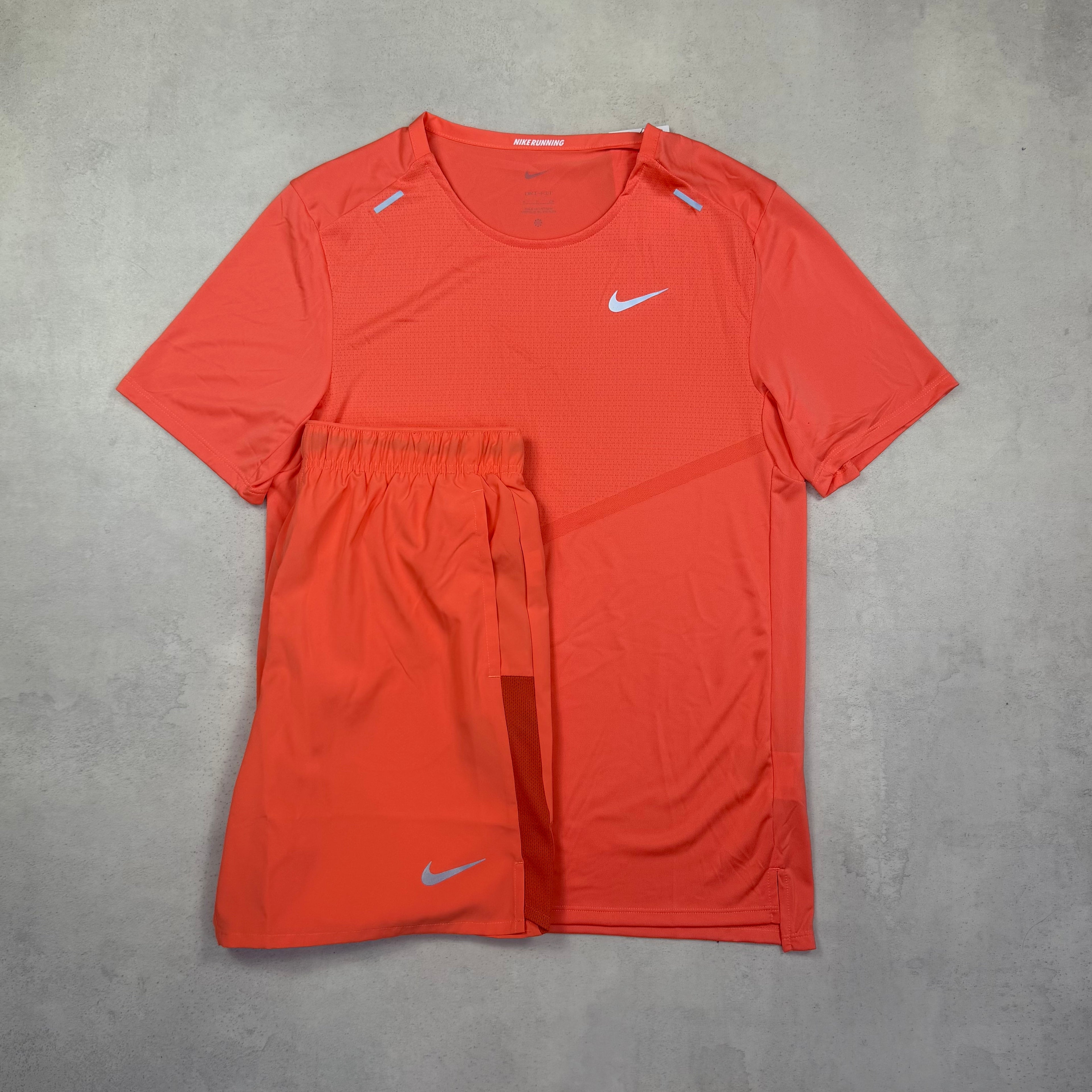 Nike Wild Mango Miler T-Shirt & Challenger Shorts Duo Set