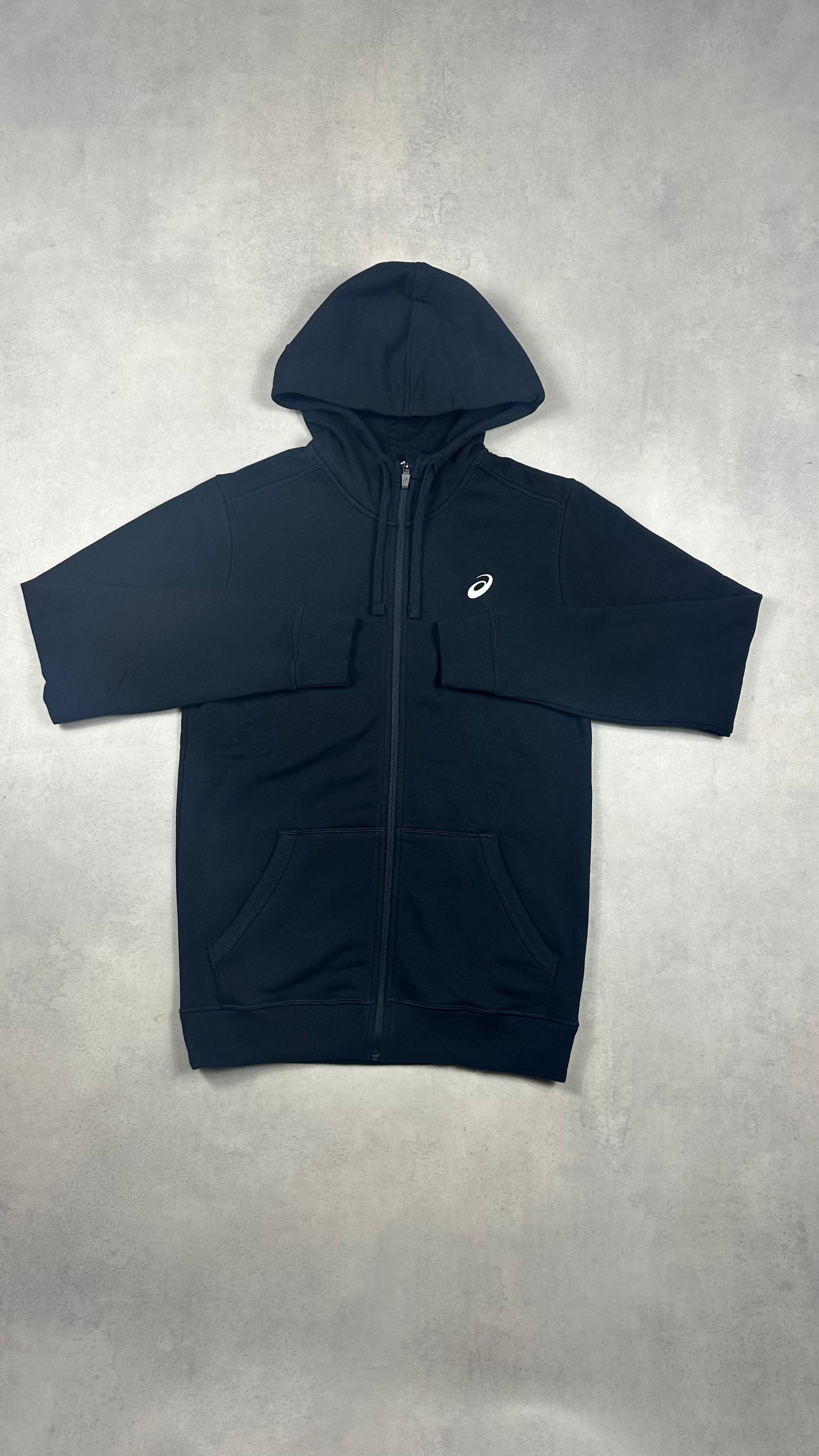 Asics Black Icon Jacket & Black Icon Joggers Tracksuit