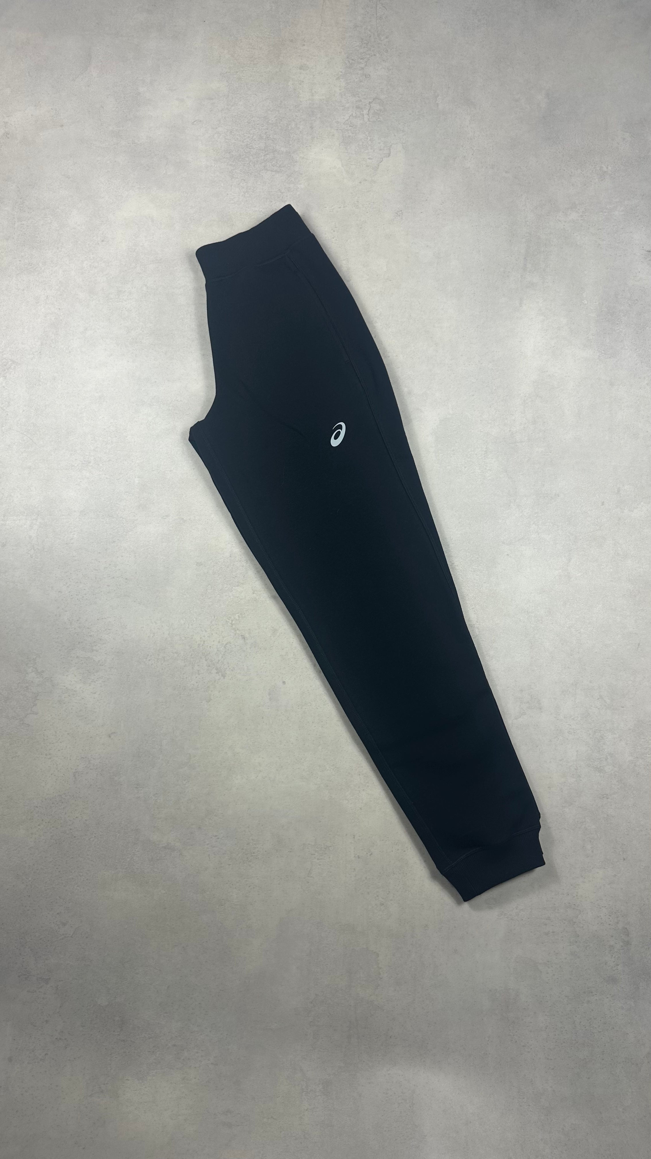 Asics Black Icon Jacket & Black Icon Joggers Tracksuit