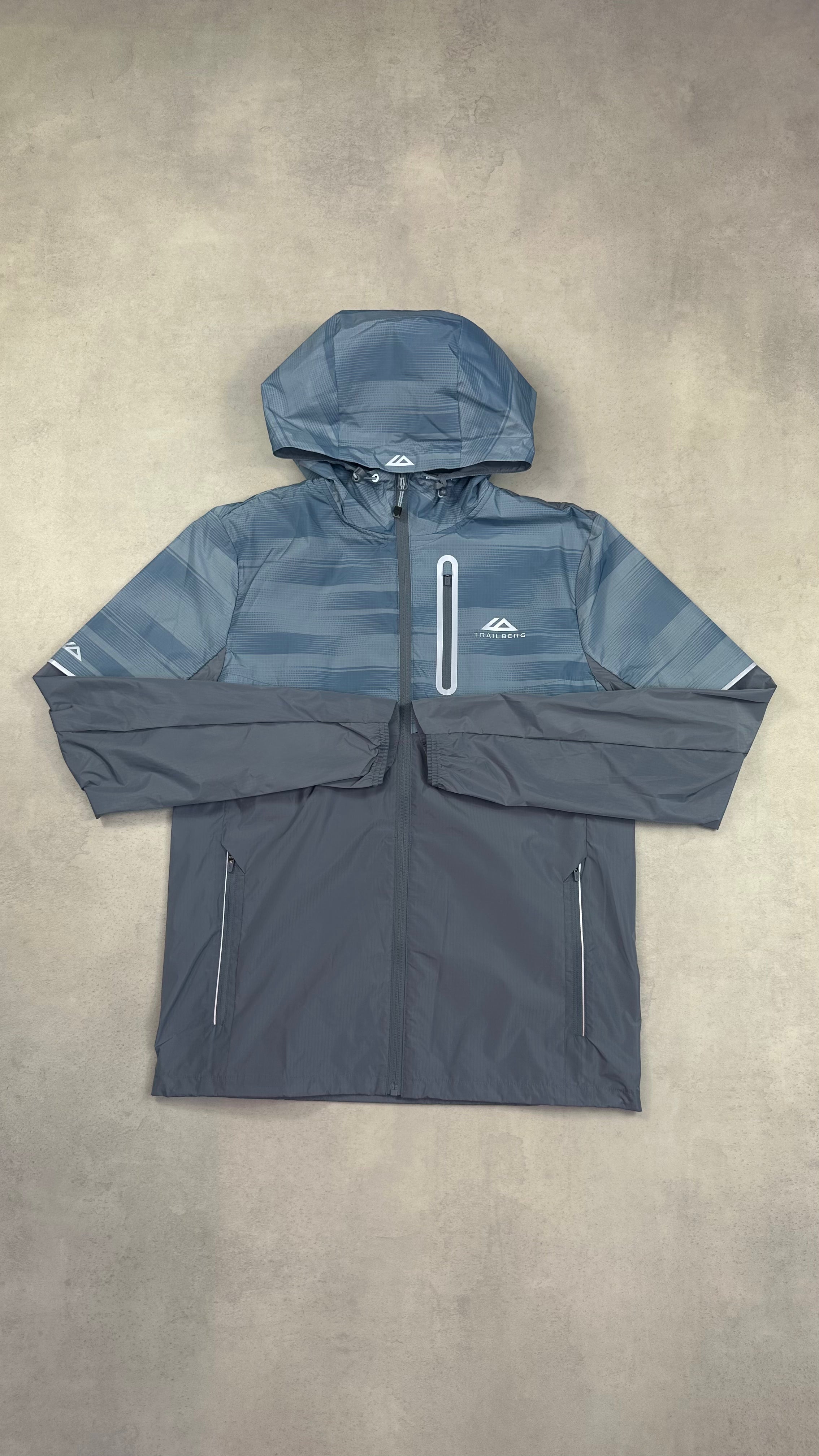 Trailberg Blue Fog/Grey Dimension Windrunner & Grey Dimension Pants Tracksuit