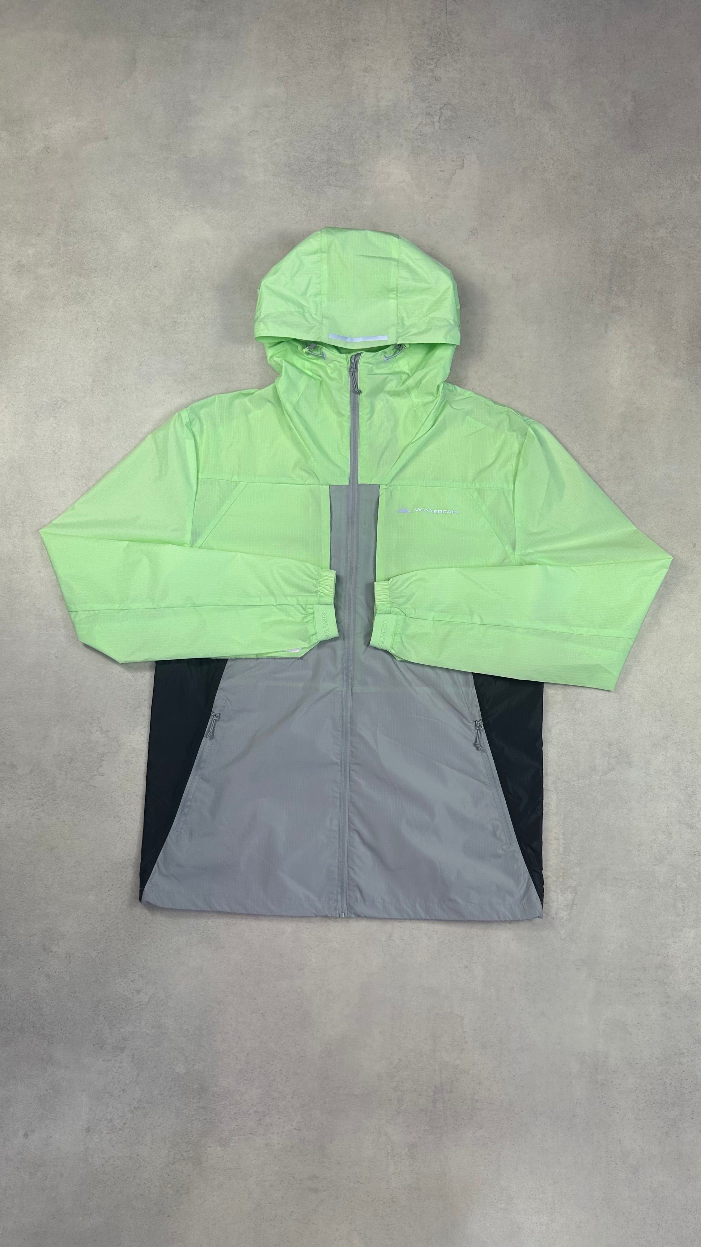 Monterrain Vapour Green Windrunner & Grey Ramble Pants Tracksuit