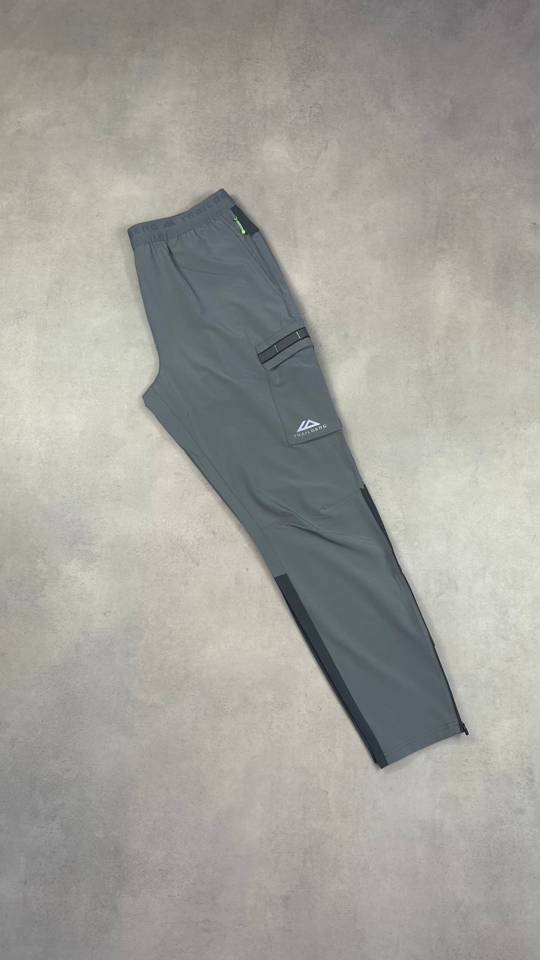 Trailberg Grey/Neon Triathlon Windrunner & Grey Triathlon Pants Tracksuit