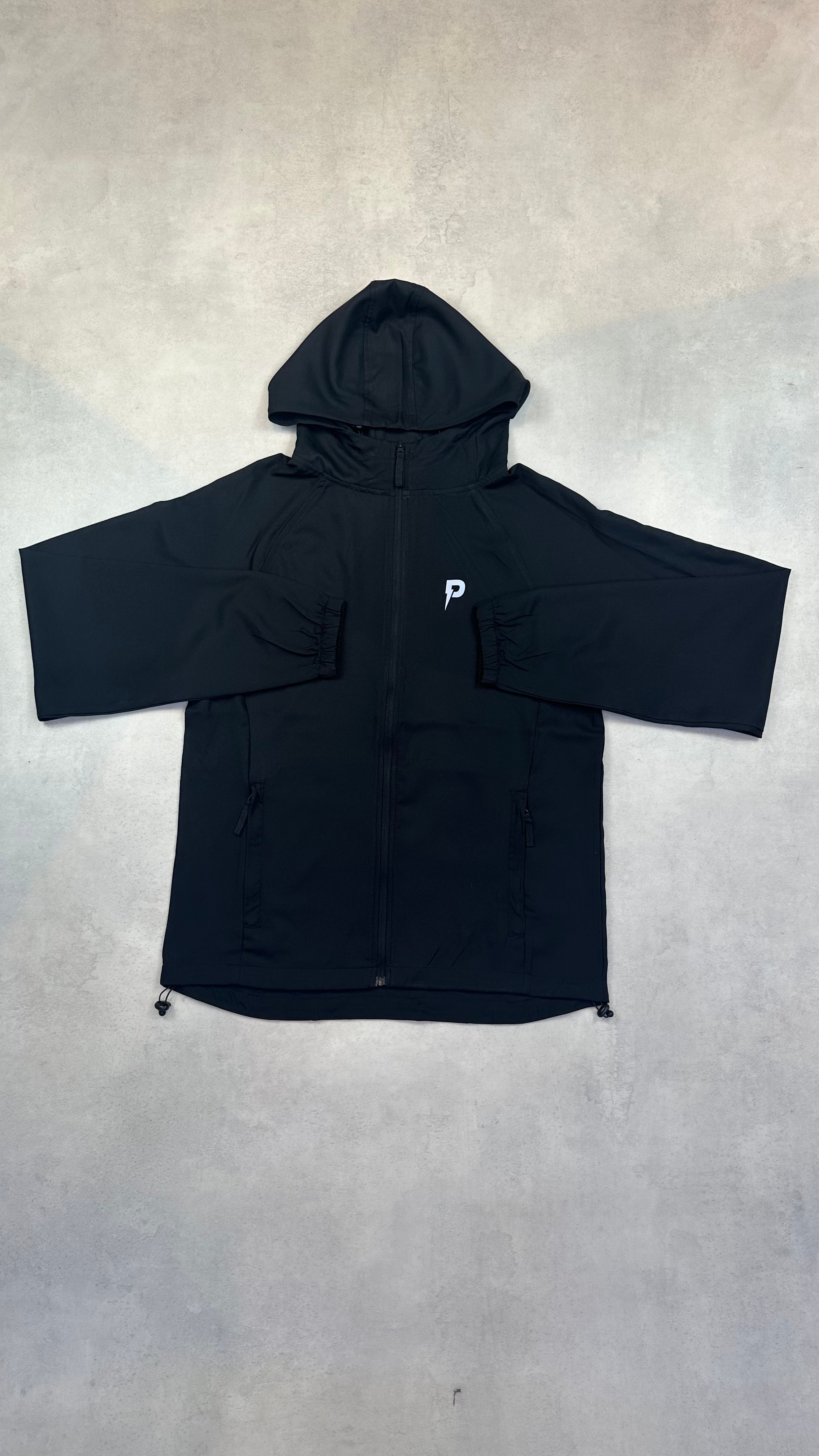 Patterned P Logo Windrunner - Black
