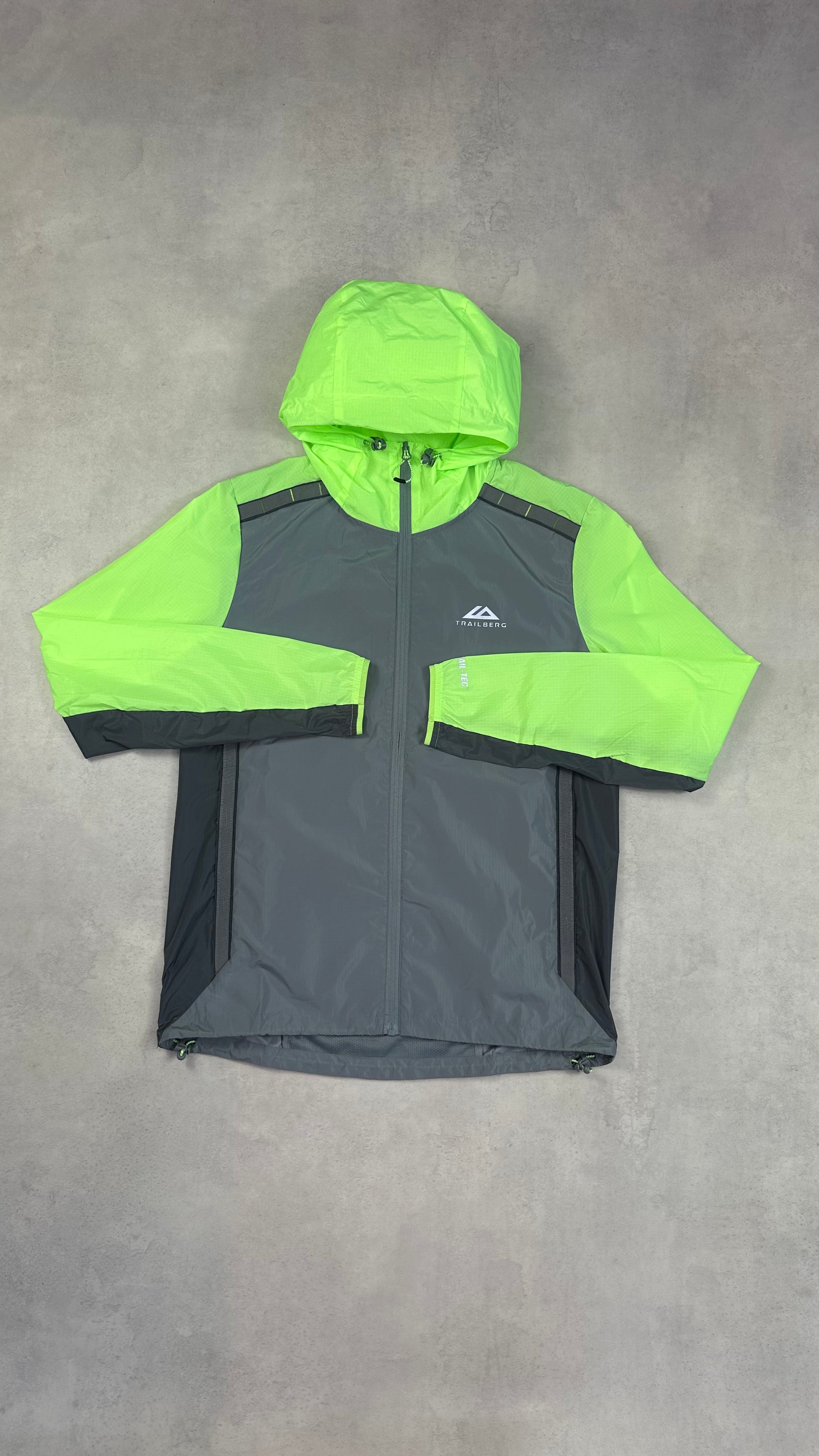 Trailberg Grey/Neon Triathlon Windrunner & Grey Triathlon Pants Tracksuit