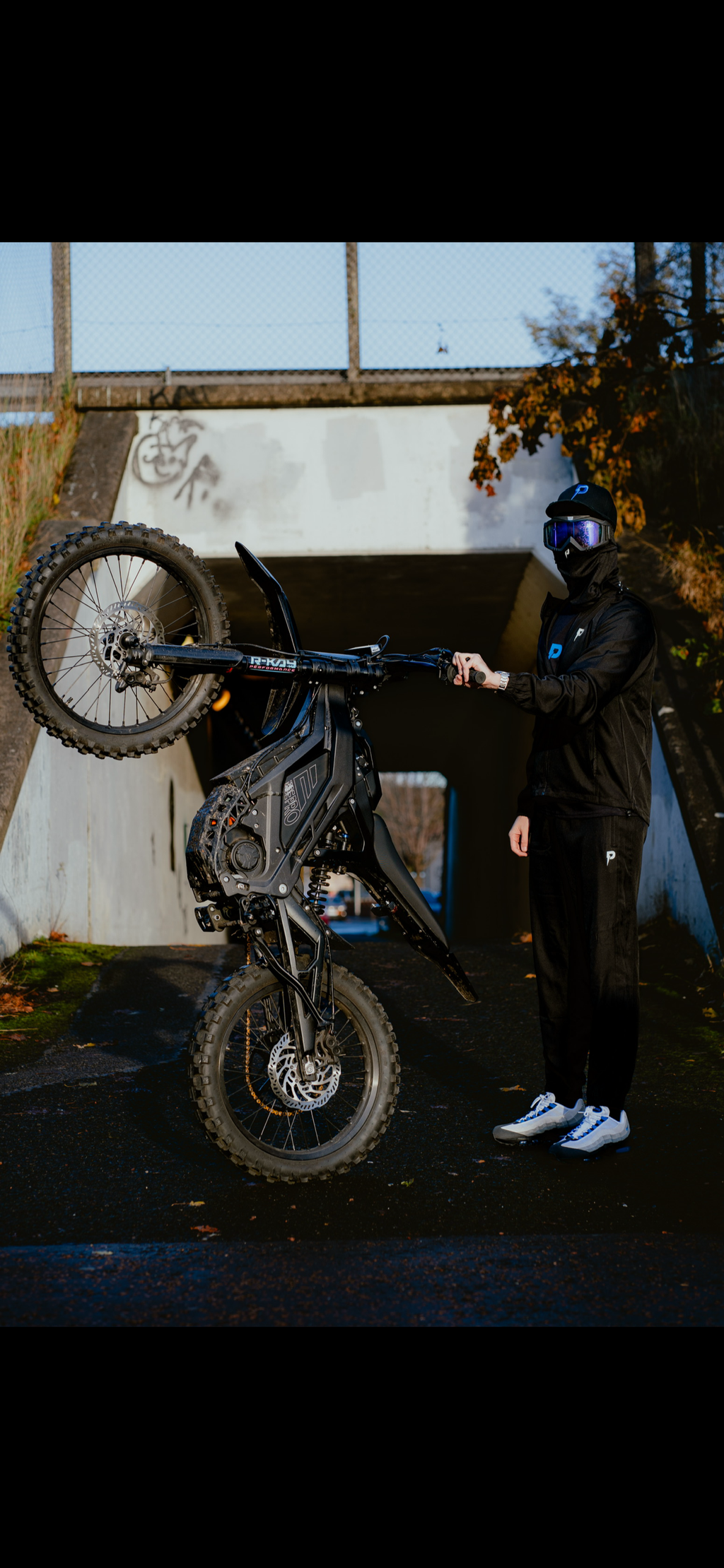 Patterned Logo Black Tracksuit