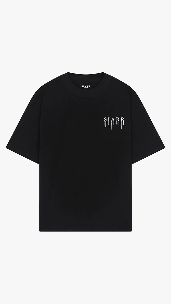 Siarr Relaxed Drip T-Shirt - Black