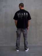Siarr Relaxed Drip T-Shirt - Black