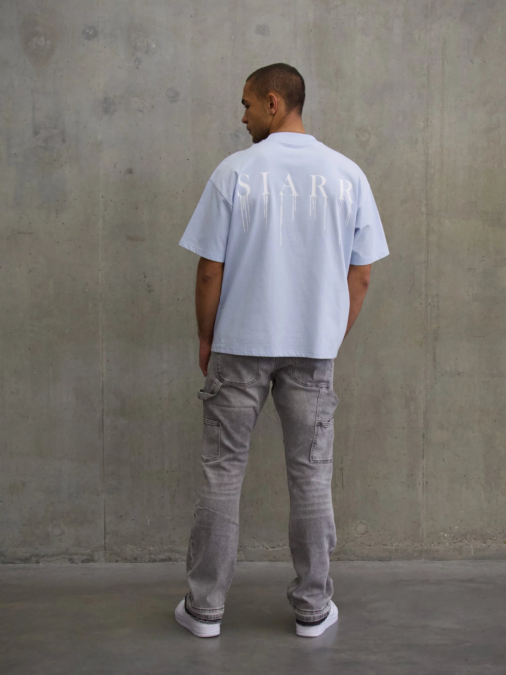 Siarr Relaxed Drip T-Shirt - Baby Blue