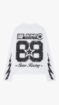 Siarr Speedway L/S T-Shirt - White