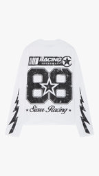 Siarr Speedway L/S T-Shirt - White