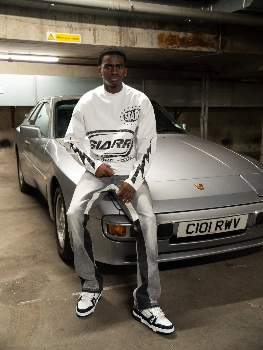 Siarr Speedway L/S T-Shirt - White