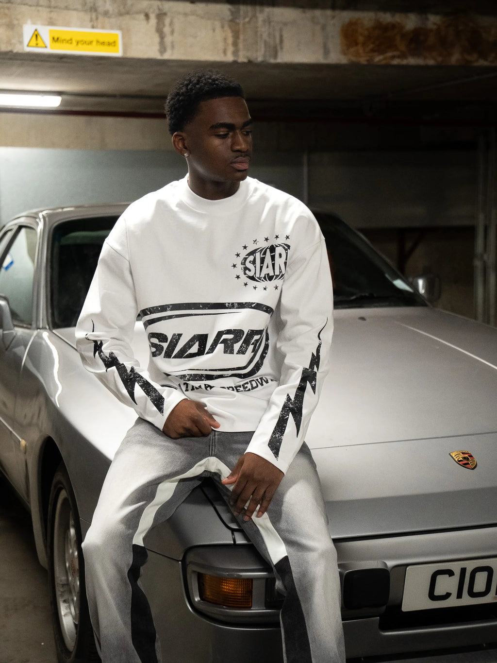 Siarr Speedway L/S T-Shirt - White