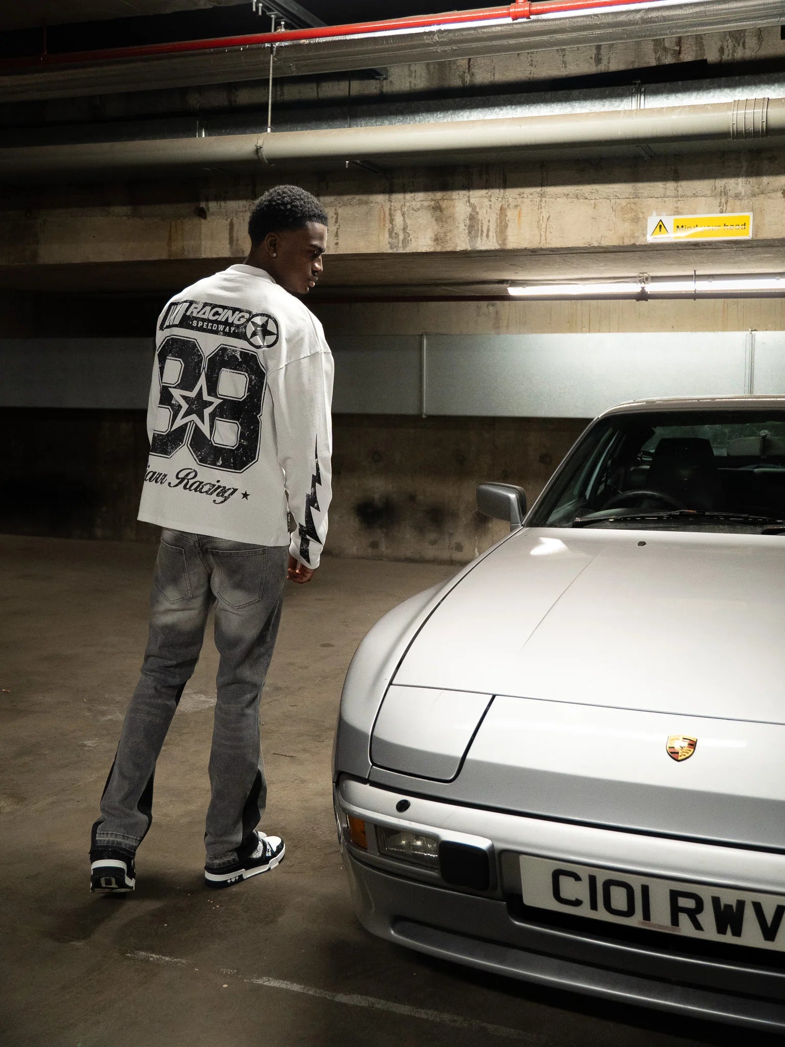 Siarr Speedway L/S T-Shirt - White