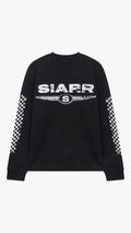 Siarr Chequered L/S T-Shirt - Black