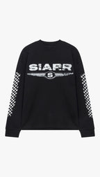 Siarr Chequered L/S T-Shirt - Black