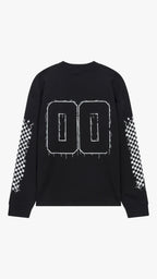 Siarr Chequered L/S T-Shirt - Black