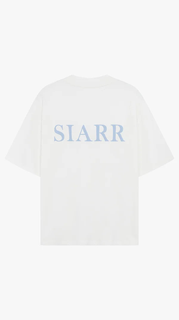 Siarr Puff T-Shirt - White / Baby Blue