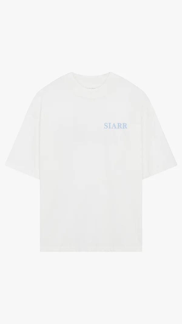 Siarr Puff T-Shirt - White / Baby Blue