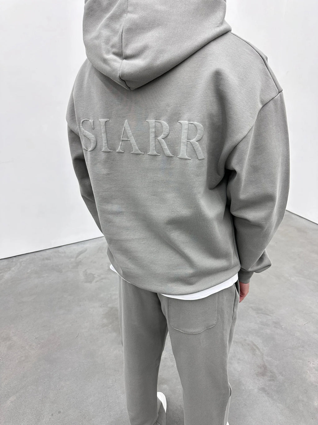 Siarr Puff Hoodie - Dove Grey
