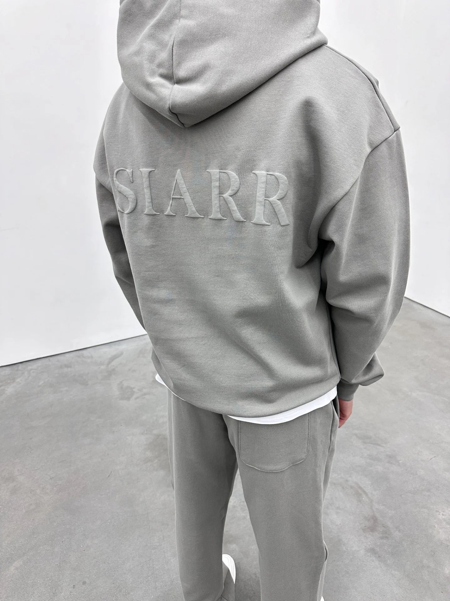 Siarr Puff Hoodie - Dove Grey