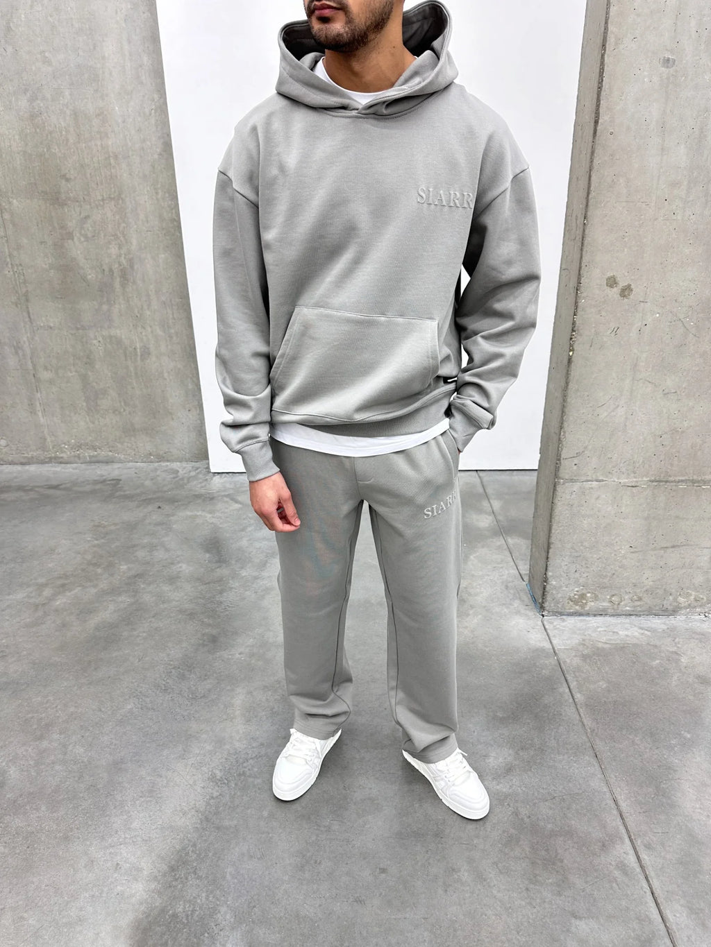 Siarr Puff Hoodie - Dove Grey