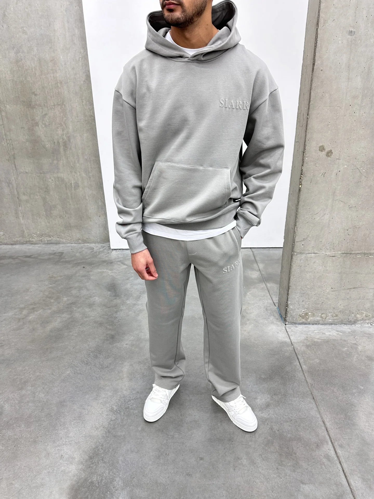 Siarr Puff Hoodie - Dove Grey