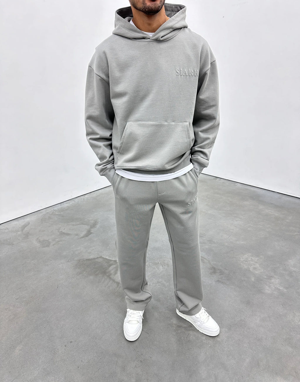 Siarr Puff Hoodie - Dove Grey