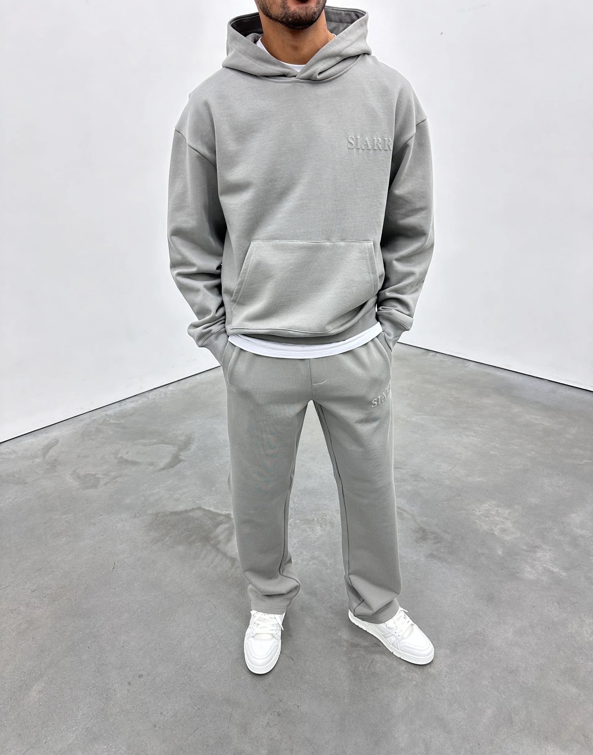 Siarr Puff Hoodie - Dove Grey