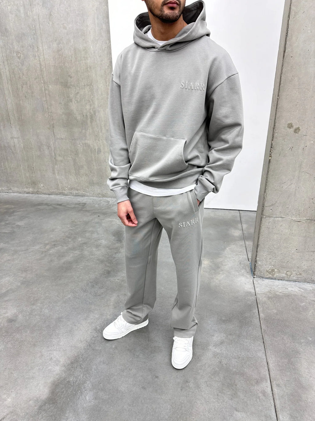 Siarr Puff Hoodie - Dove Grey