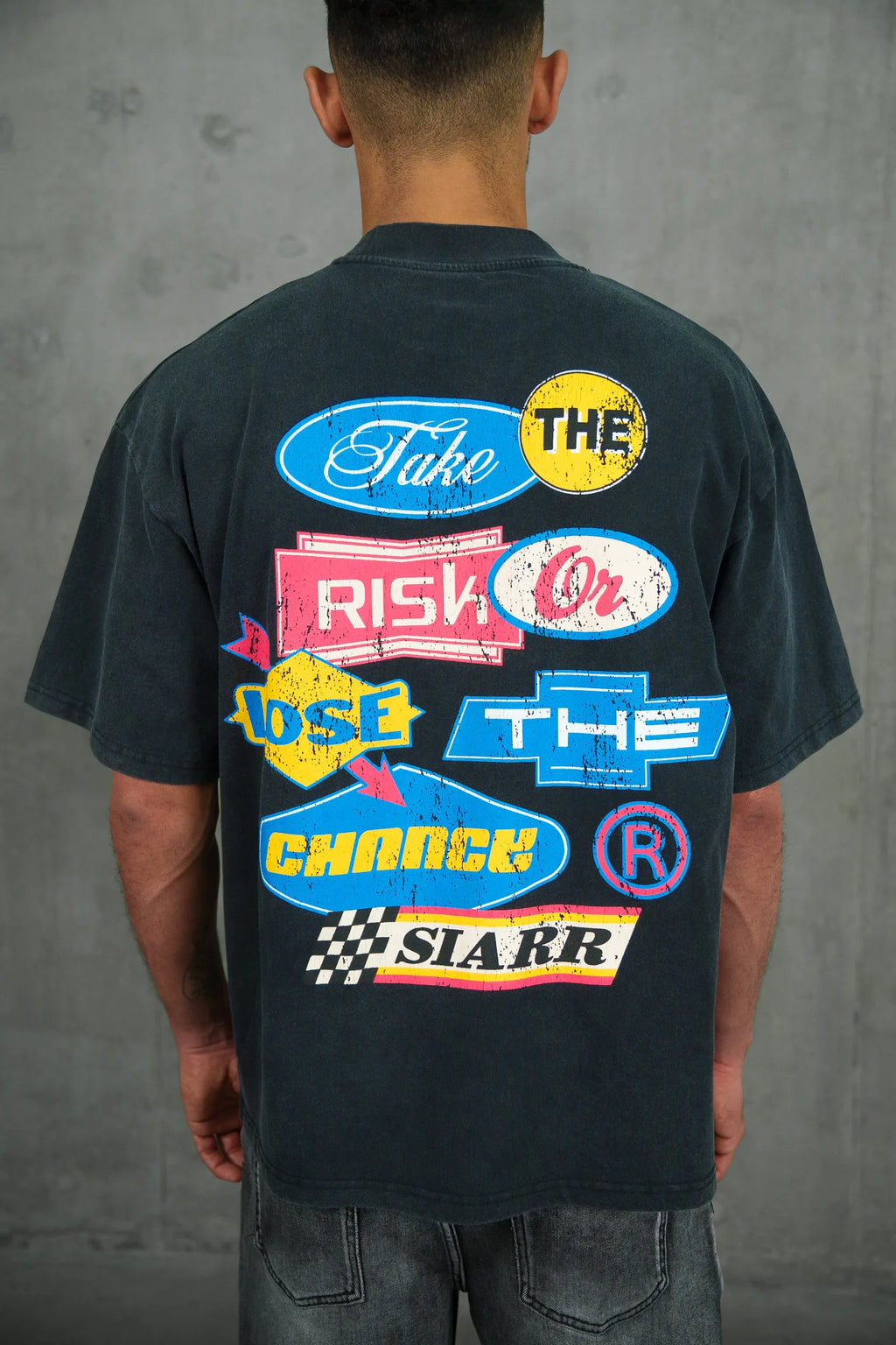 Siarr Take The Risk T-Shirt - Vintage Black