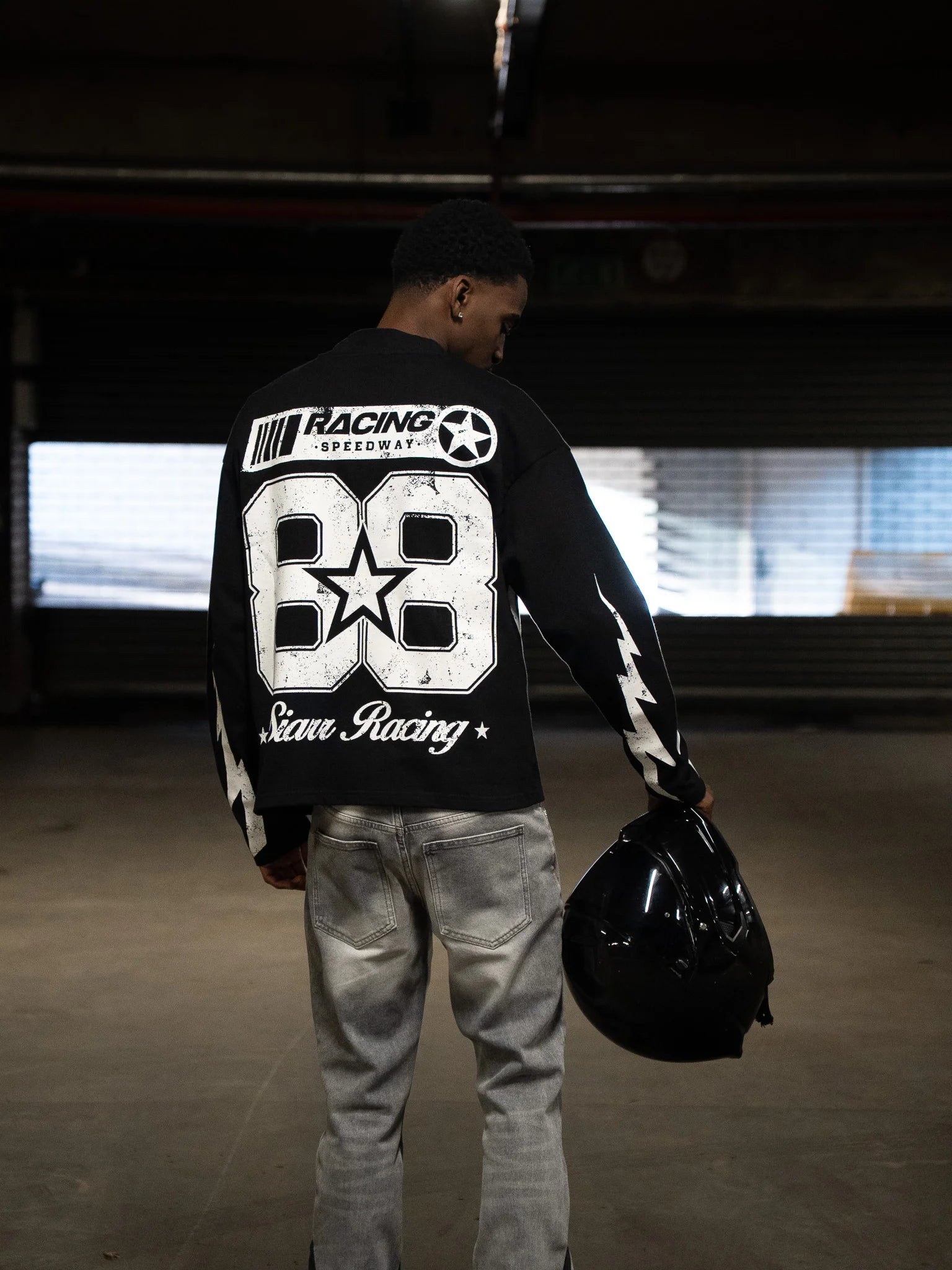 Siarr Speedway L/S T-Shirt - Black