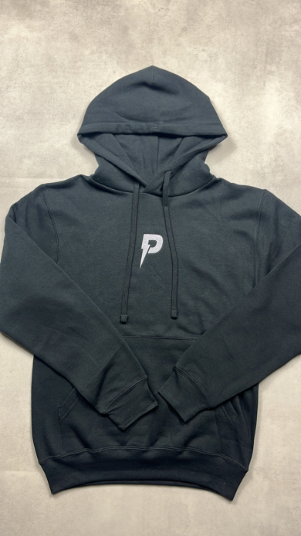 Patterned P Hoodie Black