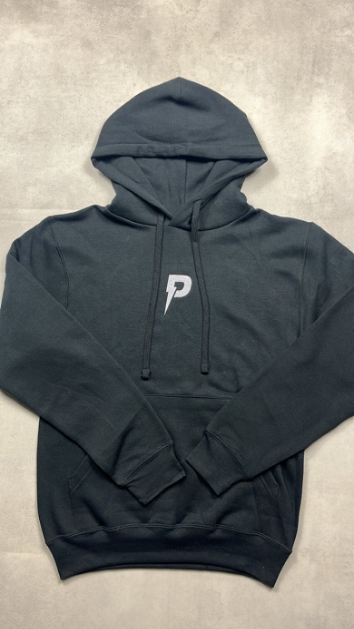 Patterned P Hoodie Black
